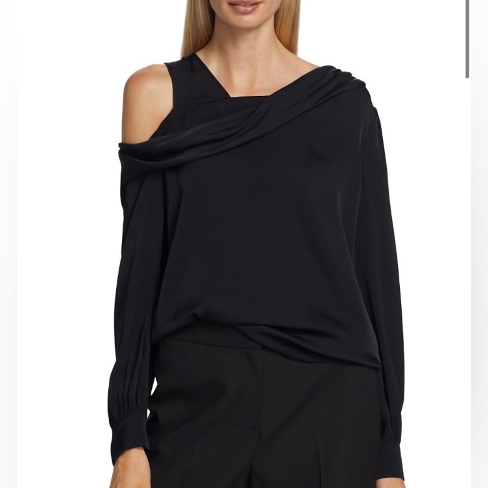 Silk blouse -Black - small